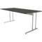 Bureau Toledo, hauteur ajustable, rectangulaire, pieds en C, largeur 1800 mm, anthracite