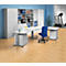 Bureau ULM, pieds en C, rectangulaire, l. 1200 x P 800 x H 650 - 850 mm, gris clair