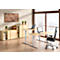 Bureau Ulm, réglable en hauteur électriquement, piétement en T, L 1600 mm, érable