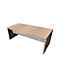 Bureau X-TIME-WORK, panneau, avec arrondi, l. 2000 x P 1000 x H 740 mm, orme/alu