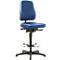 Bureaustoel All-In-One 9631, opstaphulp en glijders, kunstleer, skai blauw