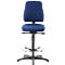 Bureaustoel All-In-One 9631, opstaphulp en glijders, stoffen bekleding, Duotec blauw