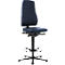Bureaustoel All-in-One 9641, met glijder en opstapsteun, bekleding kunstleer, blauw