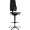 Bureaustoel All-in-One 9641, met glijder en opstapsteun, bekleding kunstleer, zwart