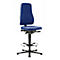 Bureaustoel All-in-One 9641, met glijder en opstapsteun, stoffen bekleding, blauw