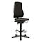 Bureaustoel All-in-One 9641, met glijder en opstapsteun, stoffen bekleding, zwart