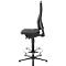 Bureaustoel All-in-One 9641, met glijders en opstapsteun, bekleding PU-schuim, zwart