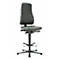 Bureaustoel All-in-One 9641, met glijders en opstapsteun, bekleding PU-schuim, zwart