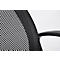 Bureaustoel BALANCE 400 NET - permanent contact - fitness-orthozitting - met armleuningen - zwart en blauw - ons merk Schäfer Shop Pure