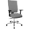 Bureaustoel PROFI STAR 15 hoog, met armleuningen, synchroonmechanisme, vlakke zitting, ergonomische rugleuning, lichtgrijs/alusisch zilver