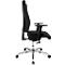 Bureaustoel PROFI STAR 15 hoog, met armleuningen, synchroonmechanisme, vlakke zitting, ergonomische rugleuning, zwart/alusisch zilver