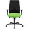 Bureaustoel SSI Lady Proline - 3D punt synchroonmechanisme - wellness zitting - 3D netrugleuning - met armleuningen - zwart/groens - Schäfer Shop Genius 