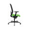 Bureaustoel SSI Lady Proline - 3D punt synchroonmechanisme - wellness zitting - 3D netrugleuning - met armleuningen - zwart/groens - Schäfer Shop Genius 