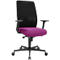 Bureaustoel SSI Lady Proline - 3D punt synchroonmechanisme - wellness zitting - 3D netrugleuning - met armleuningen - zwart/paars - Schäfer Shop Genius 