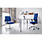Bureaustoel SSI Proline P3+ - synchroonmechanisme - lendenwervelsteun - 3D-zitgewricht - zonder armleuningen - blauw - Schäfer Shop Select