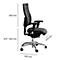 Bureaustoel SSI Proline S3+ - ergonomisch - 3D synchroonmechanisme en 3D netrugleuning - vlakke zitting - met armleuningen - zwart/zilver - Schäfer Shop Select