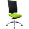 Bureaustoel SSI Proline S3 - synchroonmechanisme- ergonomische leuning - zonder armleuningen - zwart/apppelgroen - Schäfer Shop Select