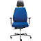 Bureaustoel TEC 24/7 klassiek, synchroonmechanisme, met armleuningen, gestoffeerde rugleuning, waterblauw