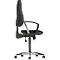 Bureaustoel Topstar POINT DELUXE, met armleuningen, synchroonmechanisme, ergonomisch gevormde wervelsteun, zwart/chroomzilver