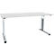 Bureautafel ALICANTE, C-poot, rechthoek, B 1600 x D 800 x H 680-820 mm, lichtgrijs