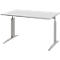 Bureautafel BARI, rechthoek, vorm A, C-poot, B 1200 x D 800 mm, lichtgrijs