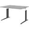 Bureautafel BARI, rechthoek, vorm A, C-poot, B 1200 x D 800 mm, middengrijs
