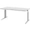 Bureautafel BARI, rechthoek, vorm A, C-poot, B 1600 x D 800 mm, lichtgrijs
