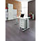 Bureautafel LOGIN - C-poot - B 1600 x D 800 x H 660-820 mm + 1 ladeblok - lichtgrijs - ons merk Schäfer Shop Select 