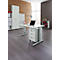Bureautafel LOGIN - C-poot - B 1600 x D 800 x H 660-820 mm + 1 ladeblok - lichtgrijs - ons merk Schäfer Shop Select 