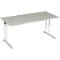 Bureautafel PALENQUE, C-poot, rechthoek, B 1600 x D 800 x H 680-820 mm, lichtgrijs