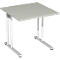 Bureautafel PALENQUE, C-poot, rechthoek, B 800 x D 800 x H 720 mm, lichtgrijs