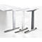 Bureautafel TOPAS LINE, handmatig in hoogte verstelbaar, B 800 mm, lichtgrijs/zilver/zilver