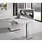 Bureautafel TOPAS LINE, handmatig in hoogte verstelbaar, B 800 mm, lichtgrijs/zilver/zilver