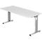Bureautafel ULM, C-poot, rechthoek, B 1800 x D 800 x H 650-850 mm, lichtgrijs