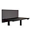 Bureauwand Luxor, voor plaatdikte tot 40 mm, klembevestiging, ca. 6 kg, B 1200 x D 20 x H 600 mm, gerecycled materiaal, leigrijs