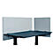 Bureauwand Luxor, voor plaatdikte tot 40 mm, klembevestiging, ca. 6 kg, B 1200 x D 20 x H 600 mm, gerecycled materiaal, lichtgrijs
