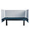 Bureauwand Luxor, voor plaatdikte tot 40 mm, klembevestiging, ca. 6 kg, B 1200 x D 20 x H 600 mm, gerecycled materiaal, lichtgrijs