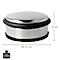 Butoir de porte, rond, avec anneau en caoutchouc protégeant la porte, antidérapant, Ø 100 x H 40 mm, inox mat
