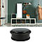 Butoir de porte, rond, avec anneau en caoutchouc protégeant la porte, antidérapant, Ø 100 x H 40 mm, inox noir 