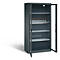 C+P Acculaderkast Basic met kijkvenster van acrylglas, H 1950 x B 930 x D 500 mm, antraciet
