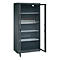 C+P Akkuladeschrank Acurado, abschließbar, mit Inneneinrichtung, B 930 x T 500 x H 1950 mm, Stahl, anthrazitgrau RAL 7016/anthrazitgrau RAL 7016