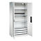 C+P Akkuladeschrank Acurado, abschließbar, mit Inneneinrichtung, B 930 x T 500 x H 1950 mm, Stahl, lichtgrau RAL 7035/lichtgrau RAL 7035