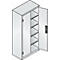 C+P Akkuladeschrank Acurado, abschließbar, mit Lüftung + Inneneinrichtung, B 930 x T 500 x H 1950 mm, Stahl, lichtgrau RAL 7035/lichtgrau RAL 7035