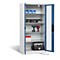 C+P Basic batterijlaadkast met acrylglas doorkijkvenster, H 1950 x B 930 x D 500 mm, lichtgrijs/blauw