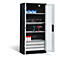 C+P Basis acculaadkast met kijkvenster van acrylglas, H 1950 x B 930 x D 500 mm, antraciet/lichtgrijs