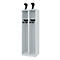 C+P brandweerkluis Evolo, model EXPERT, 2 vakken, B 600 x D 500 x H 1850 mm, vloerglijders, helmhouder, lichtgrijs RAL 7035