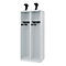 C+P brandweerkluis Evolo, model EXPERT, 2 vakken, B 800 x D 500 x H 1850 mm, vloerglijders, helmhouder, lichtgrijs RAL 7035