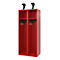 C+P brandweerkluis Evolo, model EXPERT, 2 vakken, B 800 x D 500 x H 1850 mm, vloerglijders, helmhouder, vuurrood RAL 3000