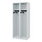 C+P brandweerkluis Evolo, model EXPERT, 2 vakken, B 800 x D 500 x H 1850 mm, vloerglijders, lichtgrijs RAL 7035