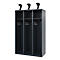 C+P brandweerkluis Evolo, model EXPERT, 3 vakken, B 1200 x D 500 x H 1850 mm, vloerglijders, helmhouder, antracietgrijs RAL 7016